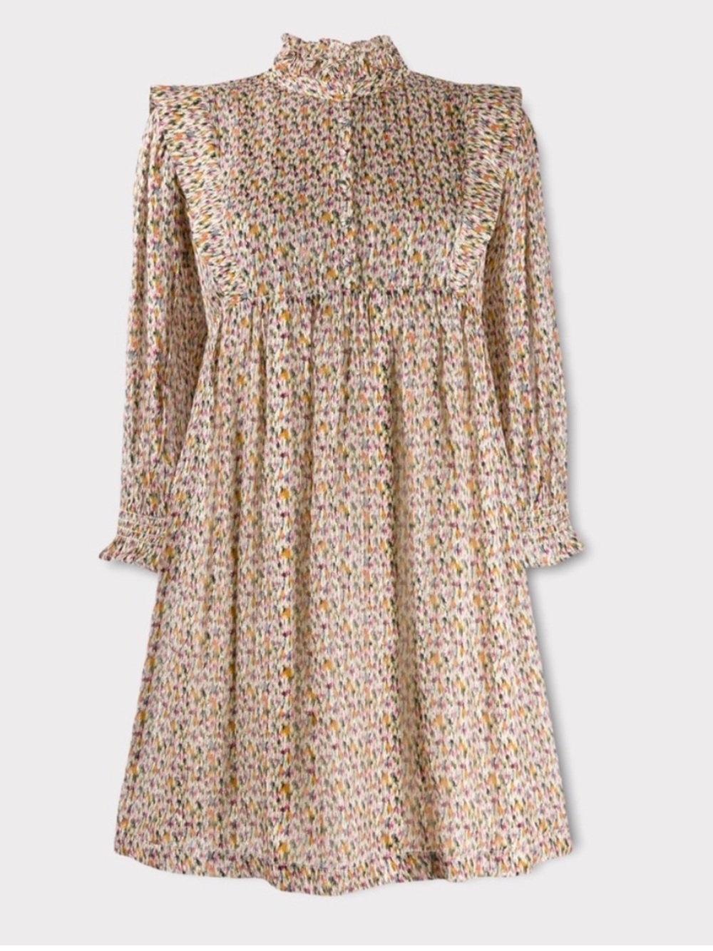 BA&SH Deep Silk-Blend Abstract Print Mini Dress
